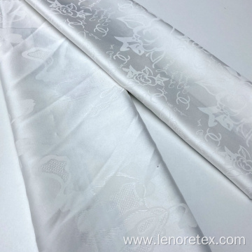 Polyester Stretch 50D Woven Matte Satin Jacquard Fabric